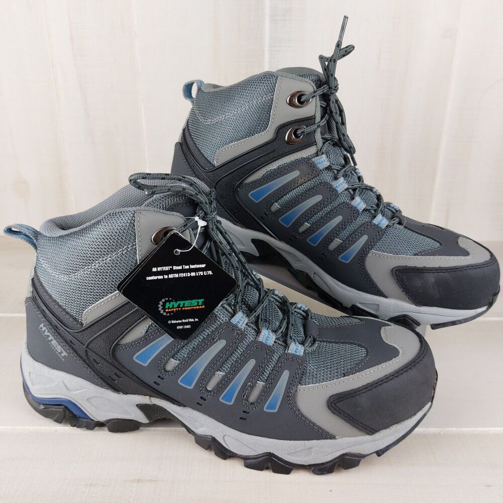 Hytest Safety Footwear Multisport HI EH Steel Toe Work Shoe Men's 9.5 M Gray